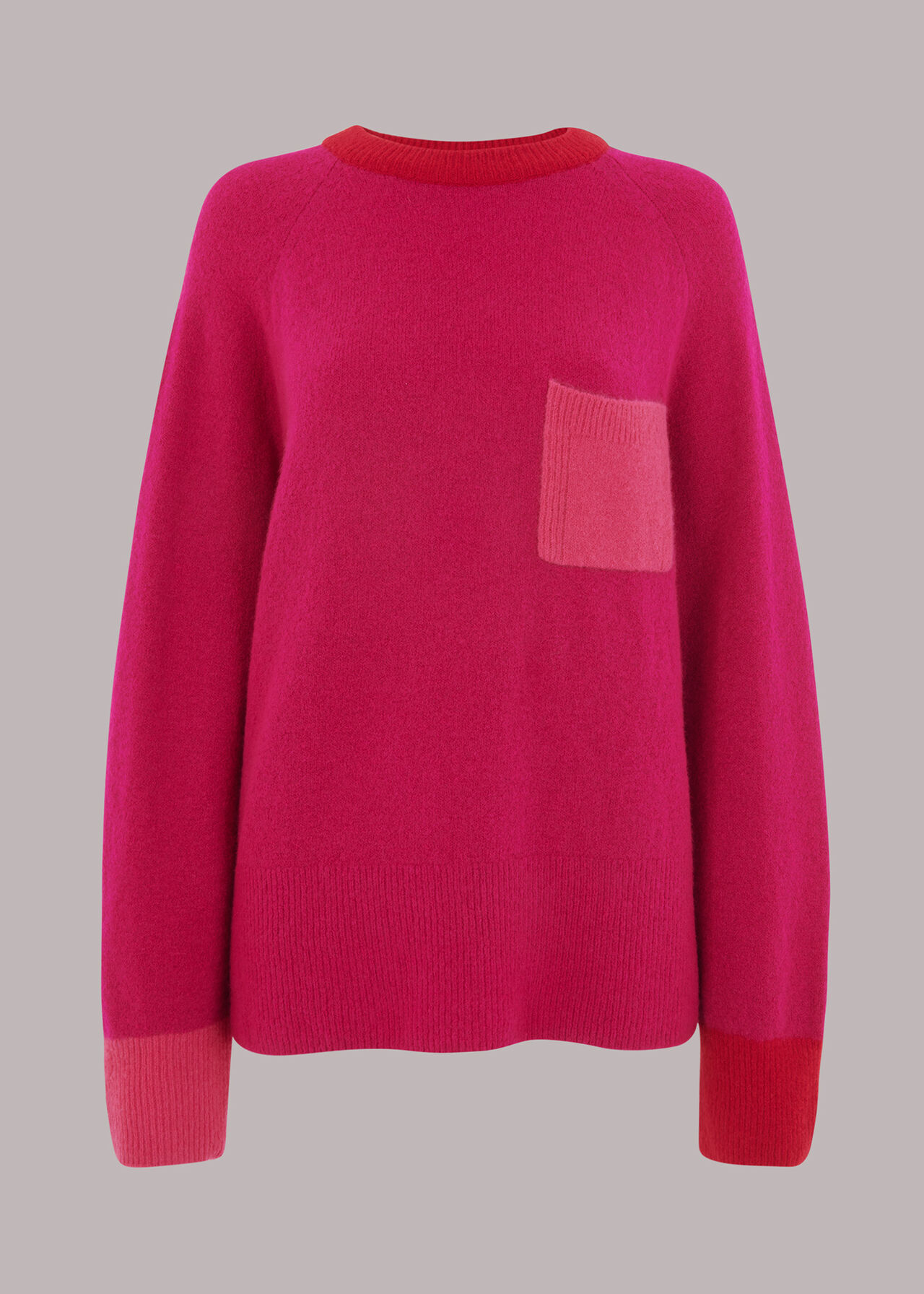 Colour Block Pocket Sweater
